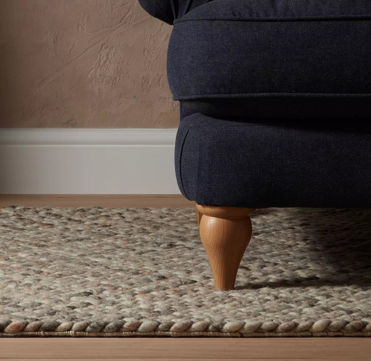 Croft Collection Matlock Wool Mix Rug L240 x W170cm - Natural/Multi - Kazoop 