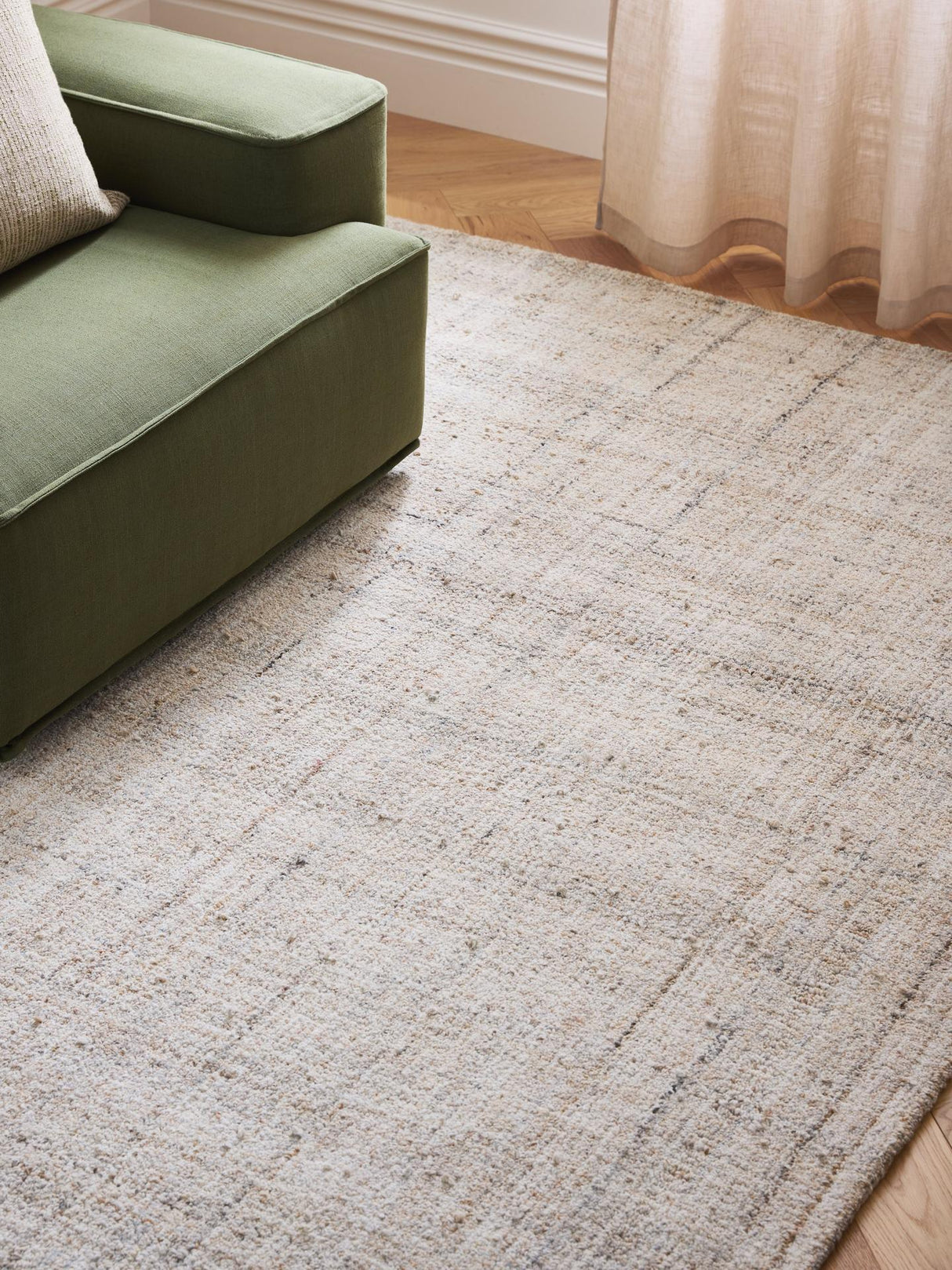 John Lewis Orkney Loop Pile Polyester Rectangular Rug Putty - L240 x W170cm
