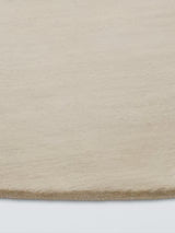 John Lewis Luxury Deep Pile Hand Woven Round Pure Wool Rug 180cm - Natural