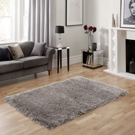 John Lewis Rhapsody Wool Blend Rectangular Shaggy Rug 290 x 200cm - Silver