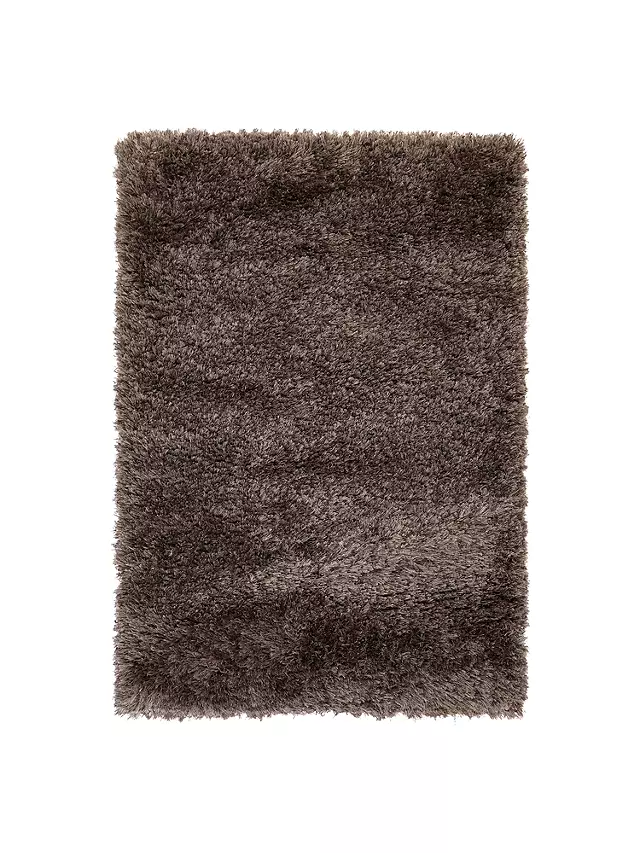 John Lewis & Partners Rhapsody Shaggy Rug L230 x W160cm - Steel - Kazoop 
