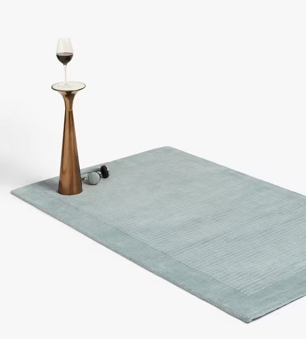 John Lewis Border Rectangular Hand Loomed Wool Rug L230 x W160cm - Blue