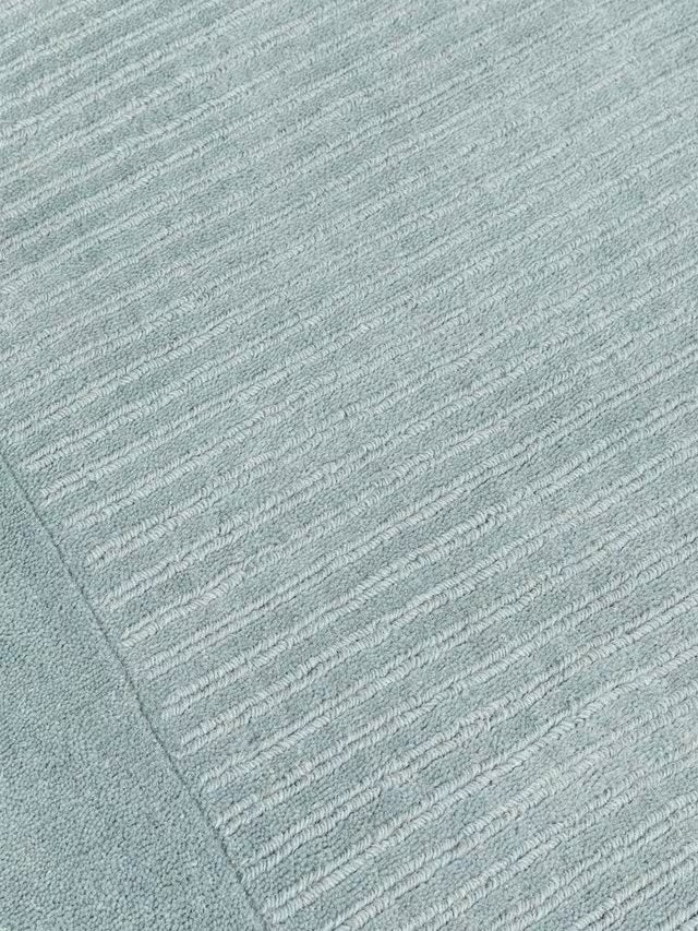 John Lewis Border Rectangular Hand Loomed Wool Rug L230 x W160cm - Blue