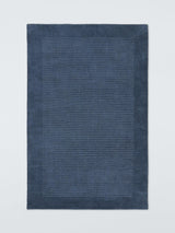 John Lewis ANYDAY Hand Loomed Border Wool Rug - Bluestone L170 x W110cm
