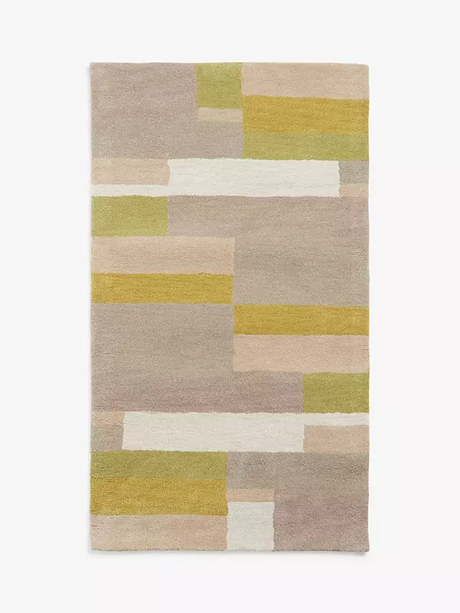 John Lewis & Partners Grid Rug L230 x W160cm - Fennel - Kazoop 
