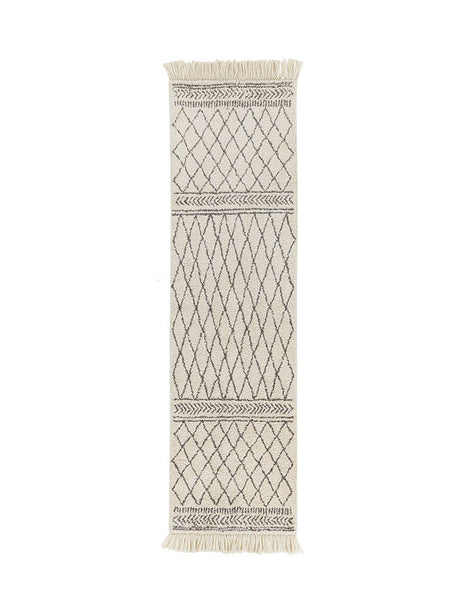 John Lewis & Partners Hebri Berber Style Runner H240 x W70cm - Natural - Kazoop 