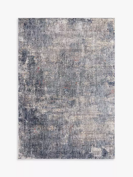 John Lewis & Partners Bold Abstract Rug L150 x W80cm - Blue - Kazoop 