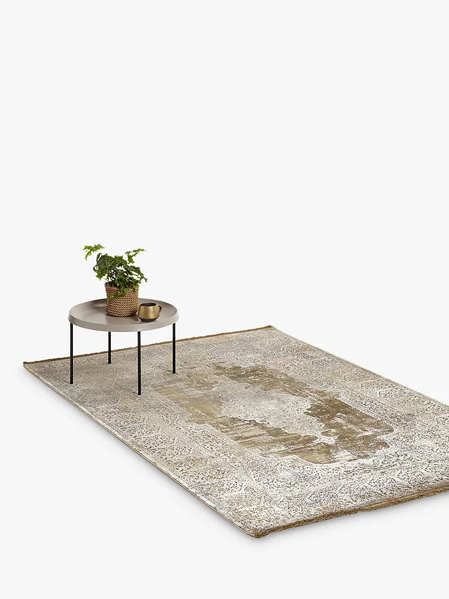Gooch Luxury Distressed Medallion Traditional Rug L180 x W120cm - Bronze - Kazoop 