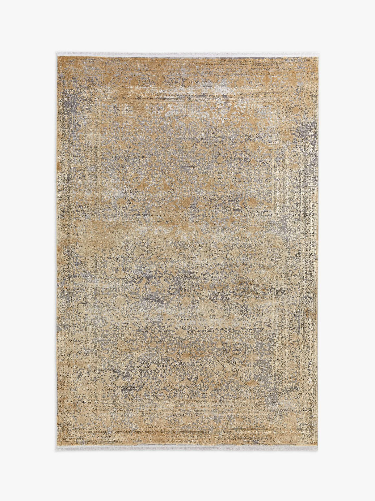 Gooch Luxury Gilver Rocco Lace Rectangular Traditional Rug Gold L180xW120 cm - Kazoop 