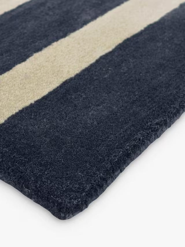 Harlequin Rosita Striped Rectangular Wool Rug L200 x W140cm - Blue/Multi
