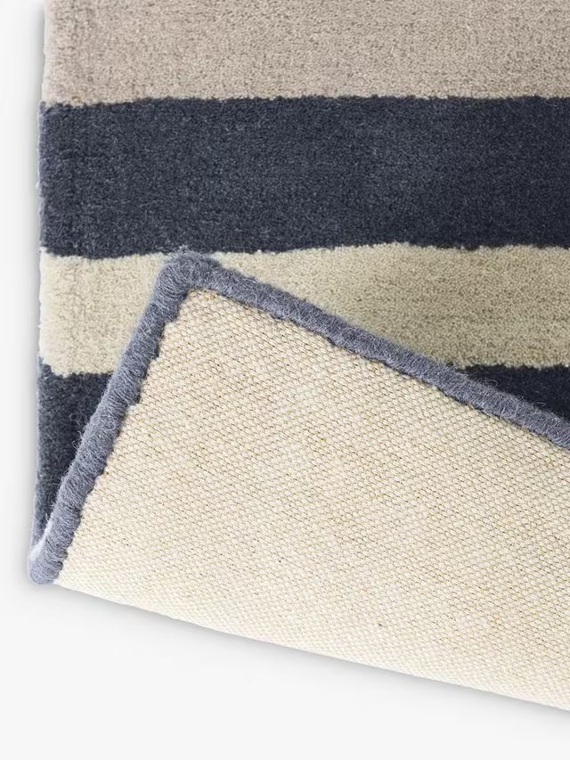 Harlequin Rosita Striped Rectangular Wool Rug L200 x W140cm - Blue/Multi
