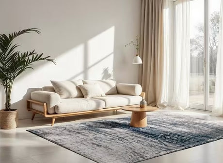 Louis De Poortere Mad Men Griff Collection Rug L180 x W120cm - Bronx Azurite