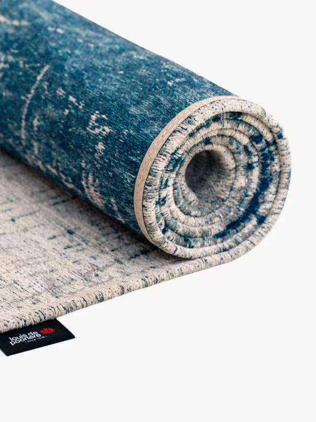 Louis De Poortere Mad Men Griff Collection Rug L180 x W120cm - Bronx Azurite