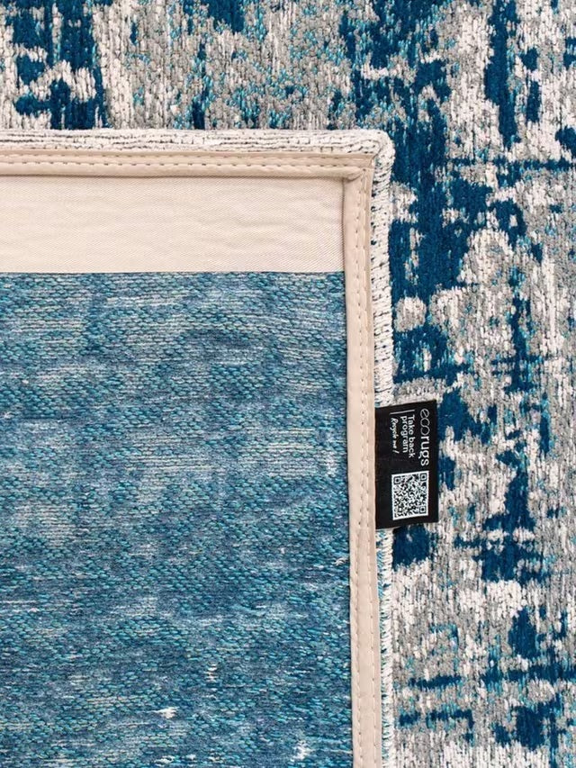 Louis De Poortere Mad Men Griff Collection Rug L180 x W120cm - Bronx Azurite