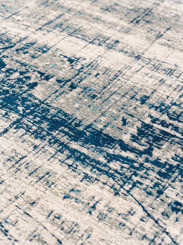 Louis De Poortere Mad Men Griff Collection Rug L180 x W120cm - Bronx Azurite