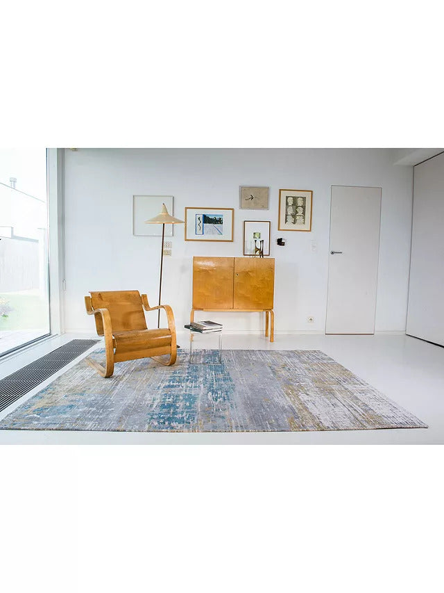 Louis De Poortere Streaks Abstract Rug L240 x W170 cm - Blue/Multi - Kazoop 