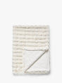 John Lewis Wave Fur Throw L200 x W150cm Polyester - Natural - Kazoop 