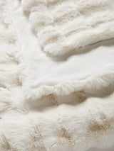 John Lewis Wave Fur Throw L200 x W150cm Polyester - Natural - Kazoop 