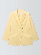 John Lewis Editions Tie Waist Womens Tailored Jacket Buttermilk - Size 14