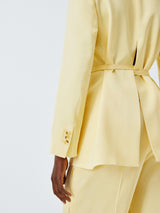 John Lewis Editions Tie Waist Womens Tailored Jacket Buttermilk - Size 14