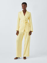 John Lewis Editions Tie Waist Womens Tailored Jacket Buttermilk - Size 18