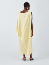 John Lewis Editions Linen Tencel Blend Clasp Detail Dress Pale Yellow - 10