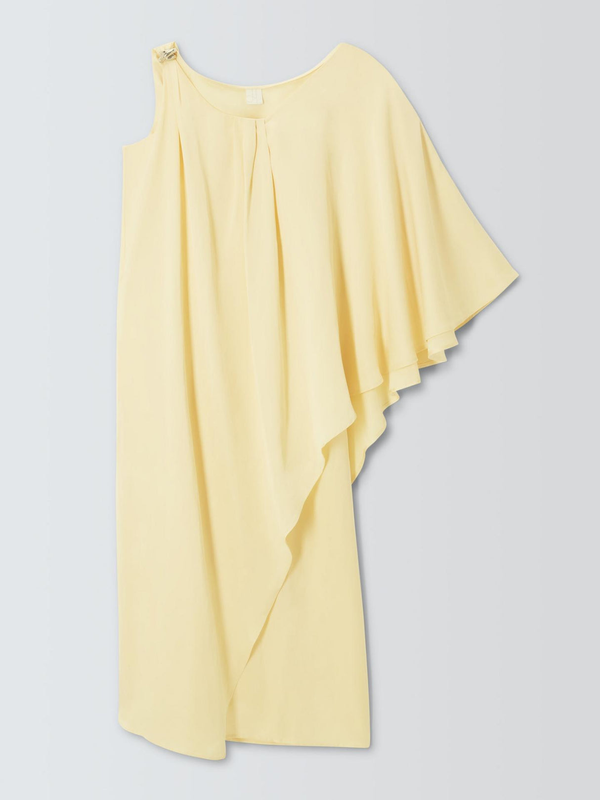 John Lewis Editions Linen Tencel Blend Clasp Detail Dress Pale Yellow - 10