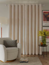 John Lewis Velvet Pair Lined Plain Eyelet Curtains W228 x Drop 274cm - Putty