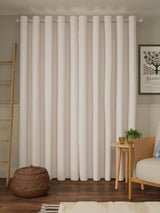 John Lewis Boucle Blackout/Thermal Eyelet Curtains W228 x D182cm Marshmallow