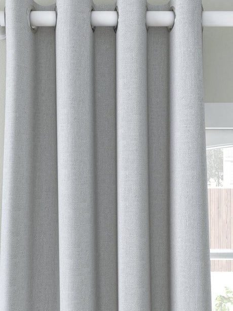 John Lewis Premium Faux Silk Slub Pair Blackout Eyelet Curtain W167 x D182cm