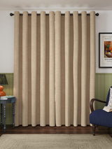 John Lewis Chenille Blackout Lined Eyelet Curtains Warm Natural W167 x 228cm