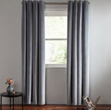 John Lewis Velvet Pair Lined Eyelet Curtains W228 x Drop 274cm - Silver