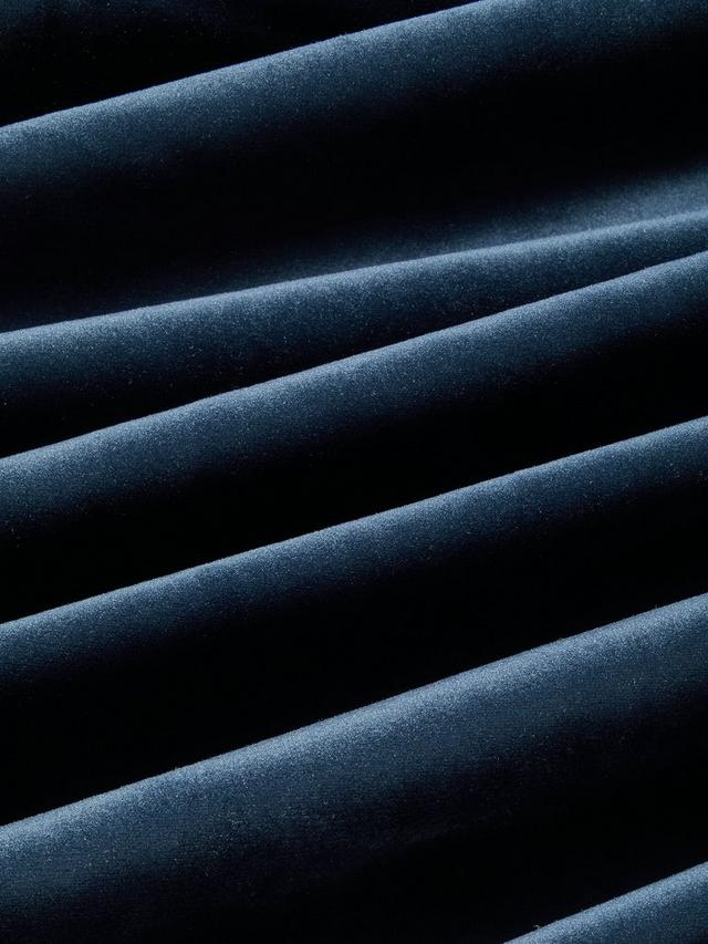 John Lewis Velvet Pair Lined Eyelet Curtains - Navy - W228 x Drop 274cm