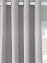 John Lewis Basket Weave Blackout Lined Eyelet Curtains 228x228cm - Blue Grey