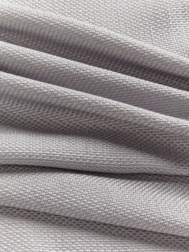 John Lewis Basket Weave Blackout Lined Eyelet Curtains 228x228cm - Blue Grey