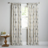 John Lewis Mini Olive Tree Lined Pencil Pleat Curtain 228 x 182cm - Duck Egg