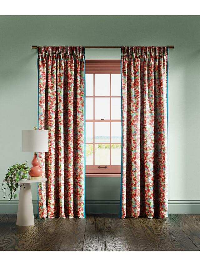 Harlequin x Sophie Robinson Wildflower Lined Pencil Pleat Curtains 167x182cm