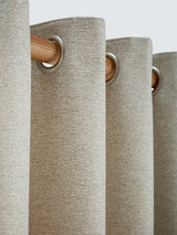 Laura Ashley Milbourne Lined Eyelet Curtains W162 x D137cm - Truffle Natural