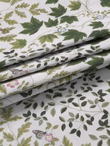 Sanderson Sycamore & Oak Pair Lined Eyelet Curtains W167 x D228cm - Kale