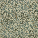 Morris & Co. Willow Bough Pair Lined Pencil Pleat Curtains Green W167xD137cm