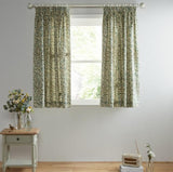 Morris & Co. Willow Bough Pair Lined Pencil Pleat Curtains Green W167xD137cm