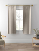 John Lewis Cotton Slub Lined Pencil Pleat Curtains W167 x Drop 274cm - Putty