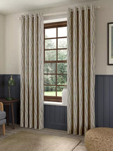 John Lewis Picot Stripe Pair Lined Eyelet Curtains W228 x Drop 228cm - Navy - Kazoop 