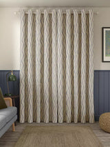 John Lewis Picot Stripe Pair Lined Eyelet Curtains W228 x Drop 228cm - Navy - Kazoop 