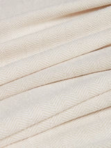 John Lewis Herringbone Lined Pencil Pleat Curtains 228 x 228cm - Marshmallow