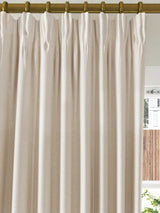 John Lewis Herringbone Lined Pencil Pleat Curtains 228 x 228cm - Marshmallow