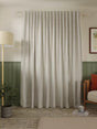 John Lewis Conwy Stripe Weave Lined Hidden Tab Top Curtains 167x182cm Putty - Kazoop 