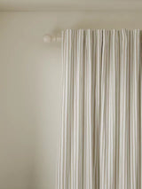John Lewis Conwy Stripe Weave Lined Hidden Tab Top Curtains 167x182cm Putty - Kazoop 