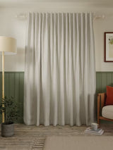 John Lewis Conwy Stripe Pair Lined Hidden Tab Top Curtains W167xD228cm Putty