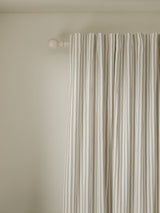 John Lewis Conwy Stripe Pair Lined Hidden Tab Top Curtains W167xD228cm Putty